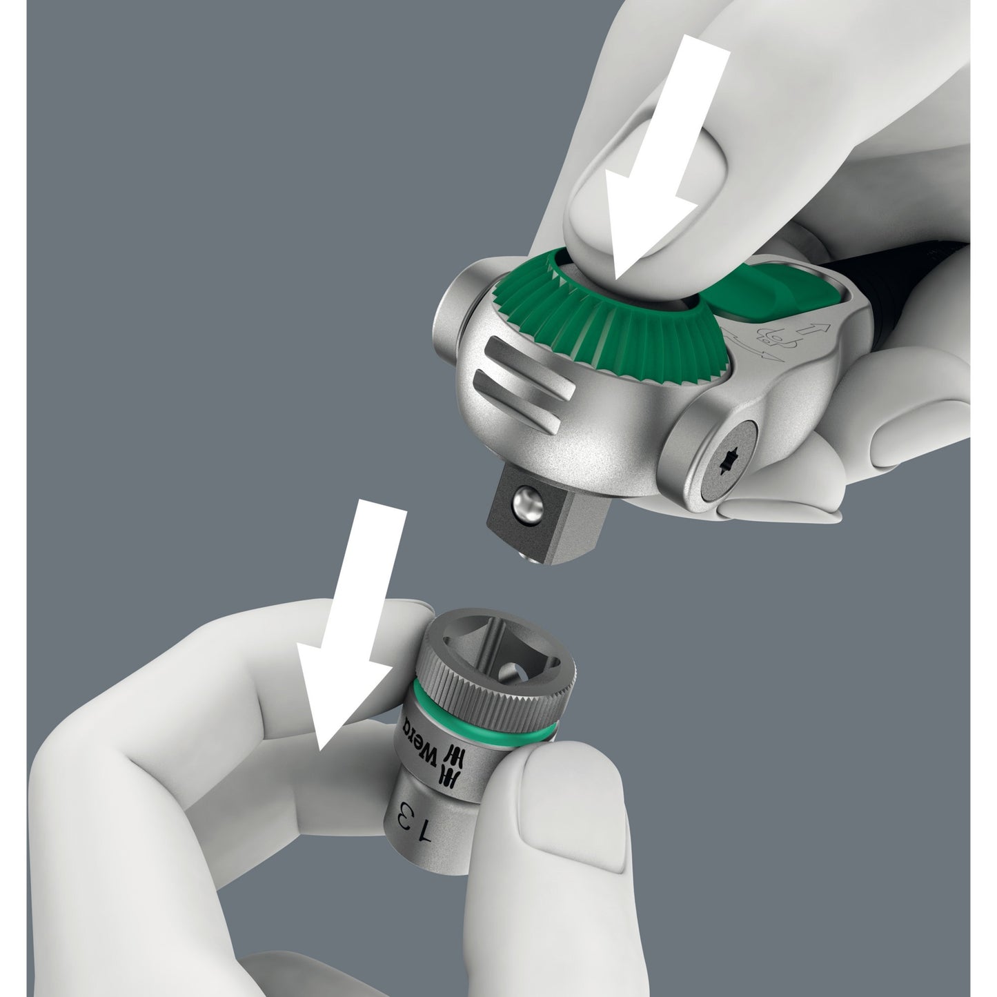 Wera 8100 sa 2 zyklop speed ratelset 1 4 gereedschapsset (zwart groen, 42-delig)