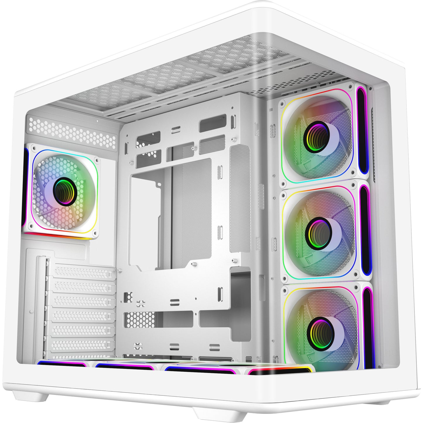 Cooler Master elite 600 midi tower behuizing (wit | 2x usb-a | 1x usb-c | tempered glass)