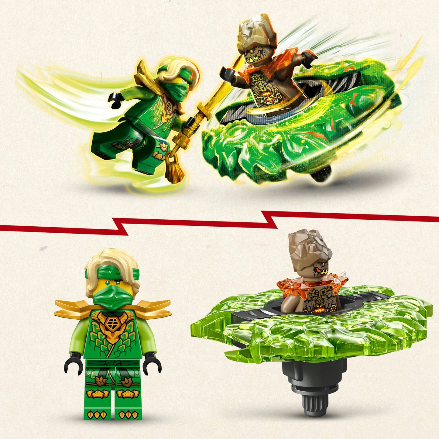 LEGO ninjago 71850 lloyd vs. elementaire monsterspinner