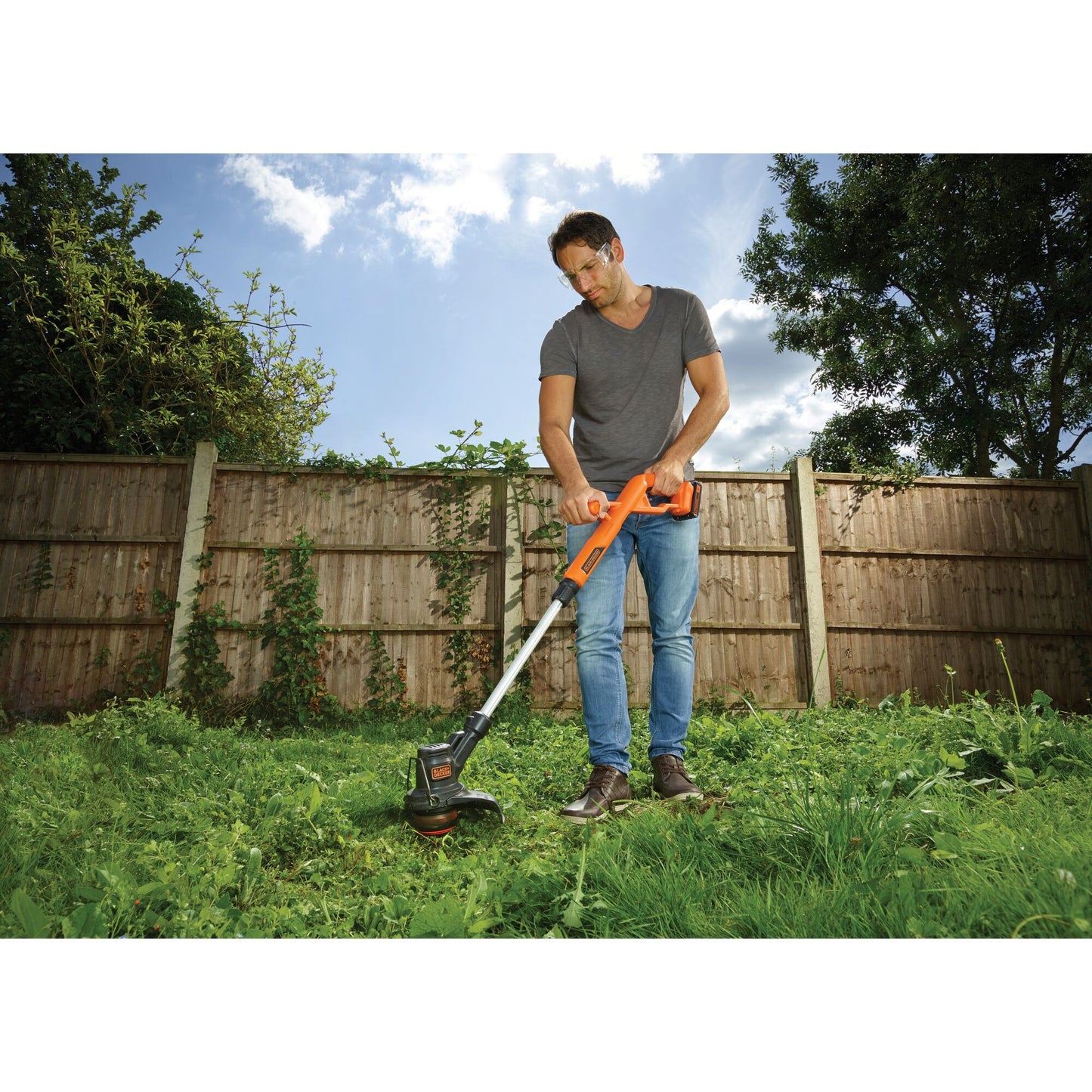 BLACK+DECKER st1823b-xj 18v afs grastrimmer 25cm (oranje zwart, accu en oplader niet inbegrepen)