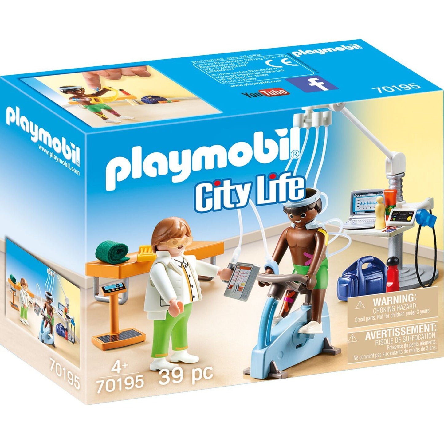 PLAYMOBIL city life - praktijk fysiotherapeut constructiespeelgoed (70195)