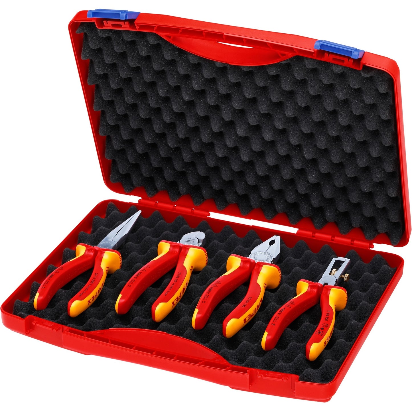 KNIPEX elektronica-set vde 002015 tangenset (rood geel, 4-delig)
