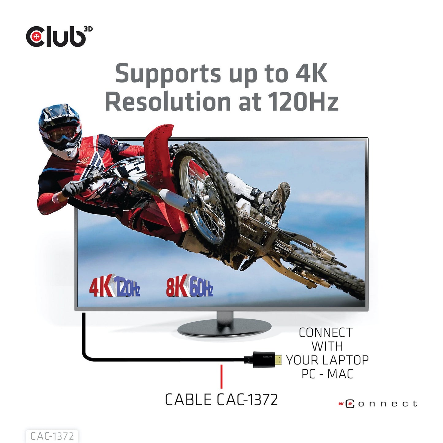Club 3D ultra high speed hdmi 2.1 gecertificeerde kabel male-male (zwart, 2 meter, 4k 120hz, 8k 60hz, 48gbps)