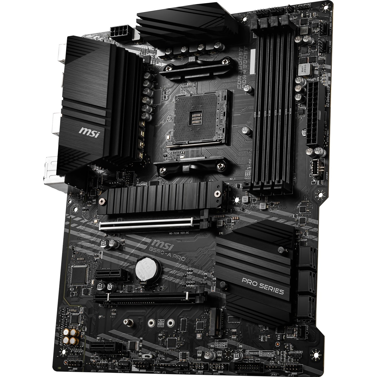 MSI b550-a pro socket am4 moederbord (zwart, raid, gb-lan, sound, atx)