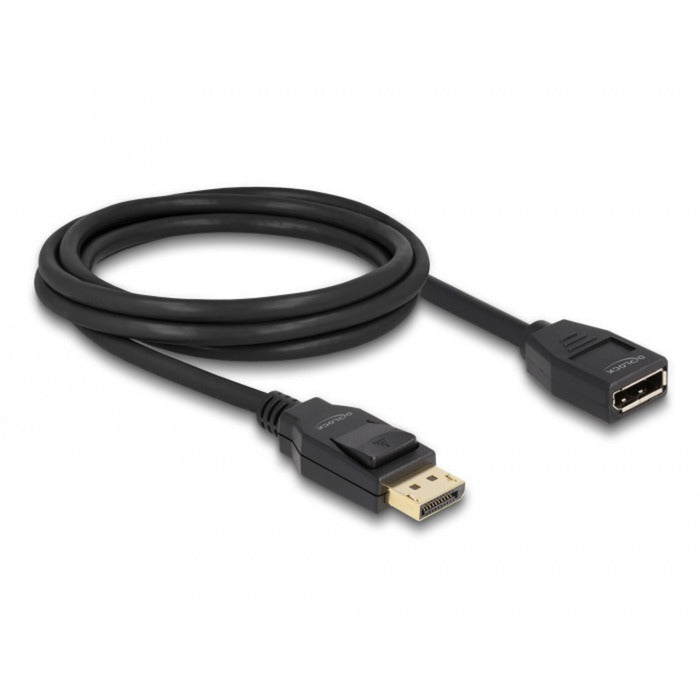DeLOCK displayport 1.2 verlengkabel (zwart, 2 meter, 4k 60 hz)