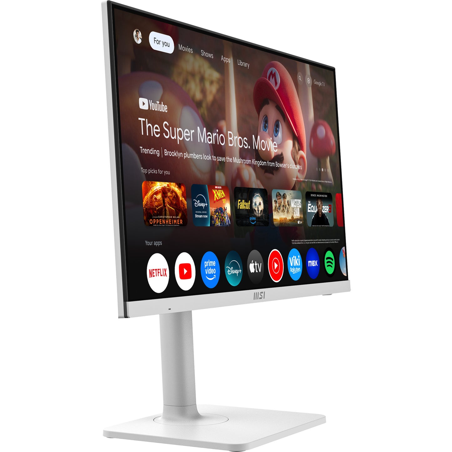 MSI modern md272upsw 27 4k uhd monitor (wit, hdmi, displayport, 2x usb-a, usb-c, wi-fi 5, bt, rj-45)