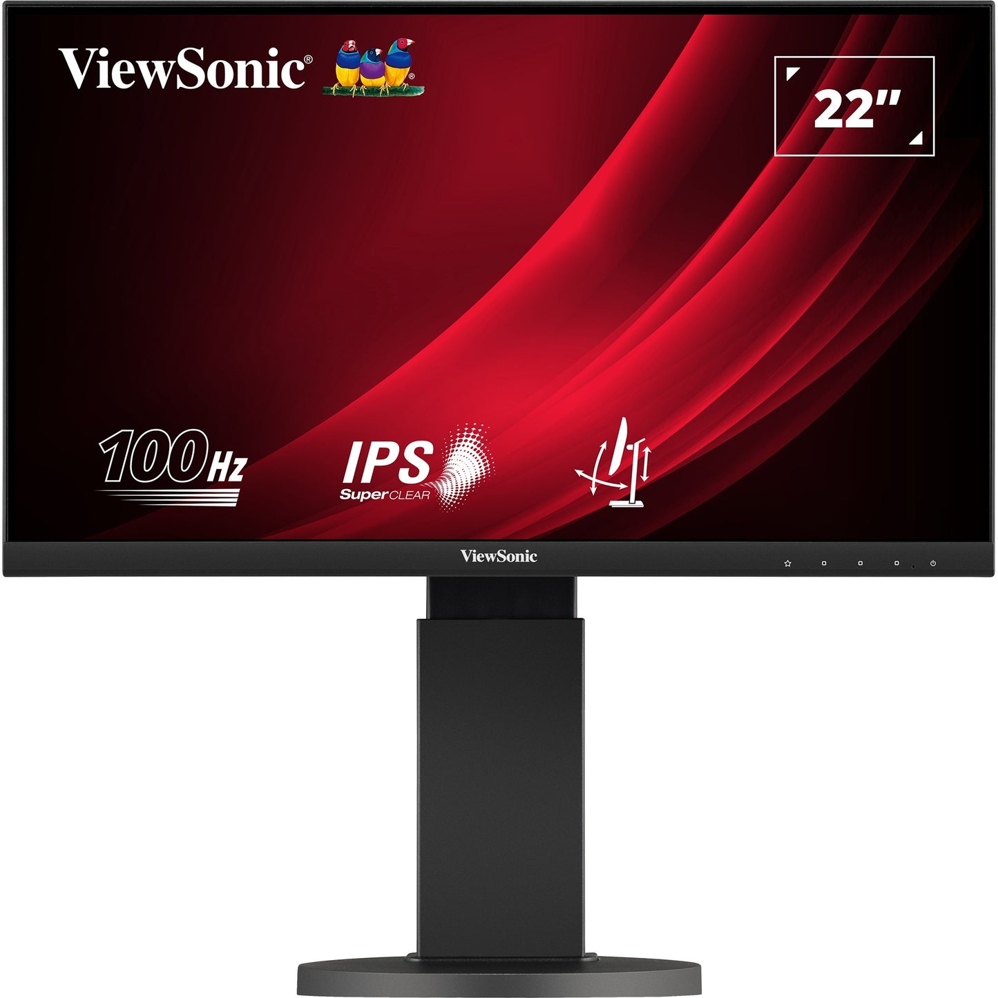 ViewSonic vg2208a-hd 22 monitor (zwart, 1x hdmi, vga, 100 hz)