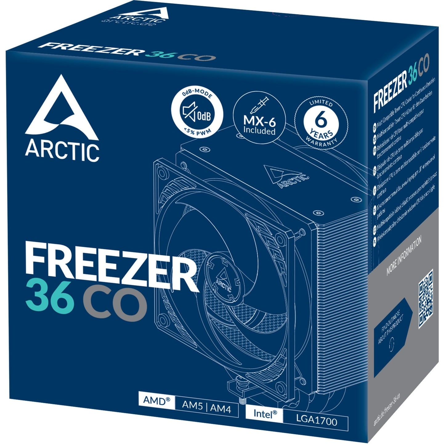ARCTIC freezer 36 co cpu-koeler (aluminium, 4-pin pwm)