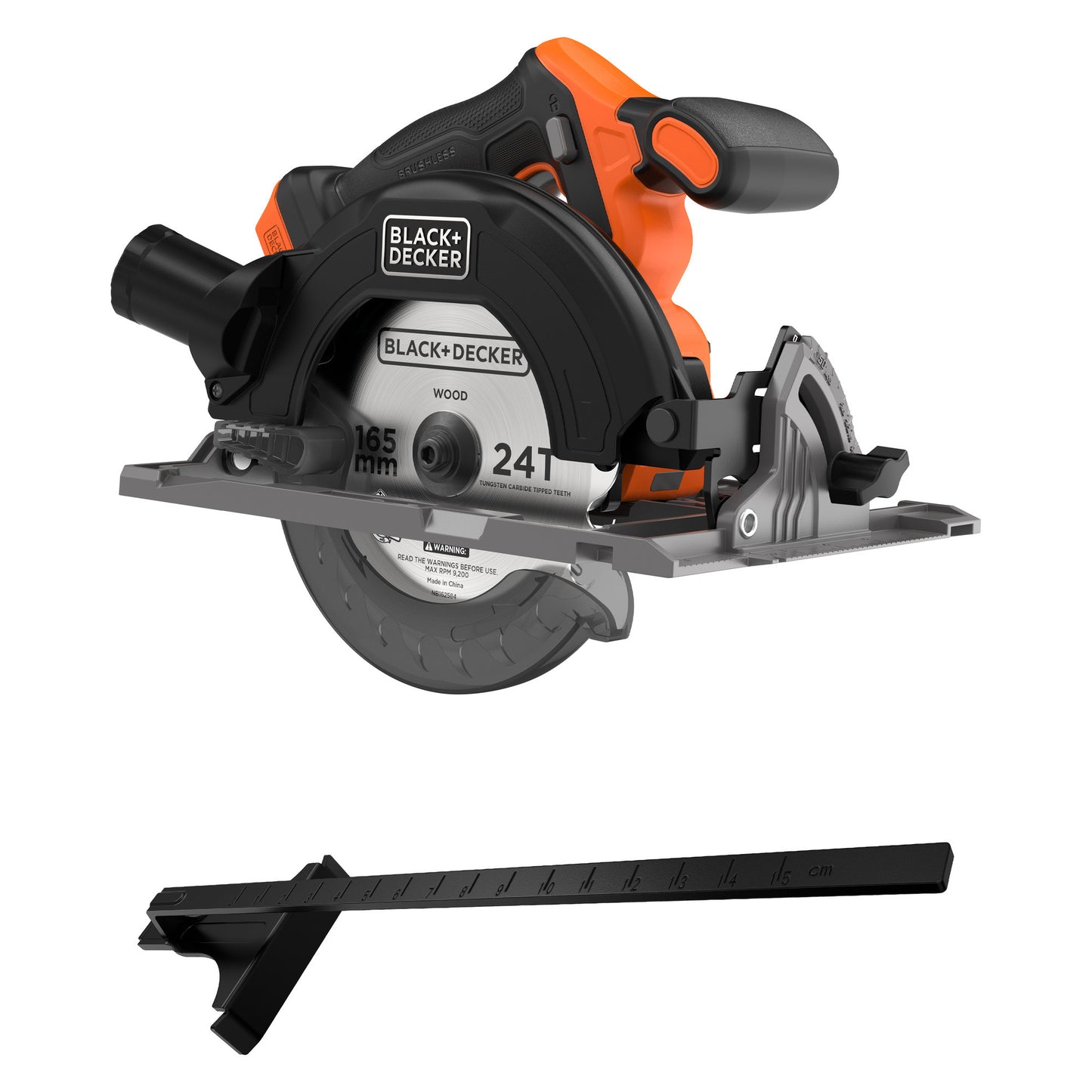 BLACK+DECKER 18v brushless cirkelzaag 165mm handcirkelzaag (zwart oranje, accu en oplader niet inbegrepen)