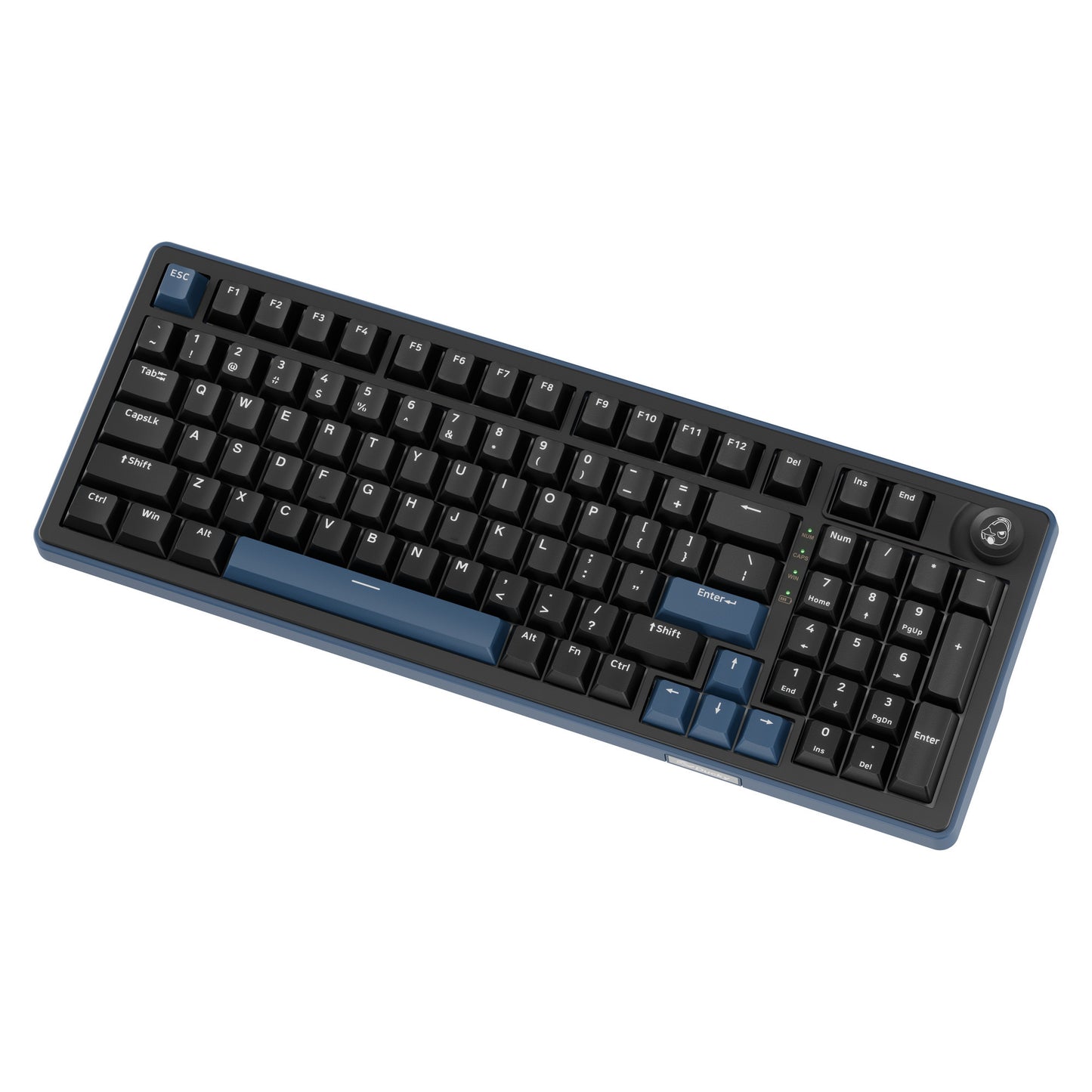 Ducky ok-m-98 rgb mechanisch toetsenbord (zwart, us lay-out (qwerty), ktt linear, 96%, rgb, hot-swap, pbt, 2.4 ghz | bluetooth | usb-c)