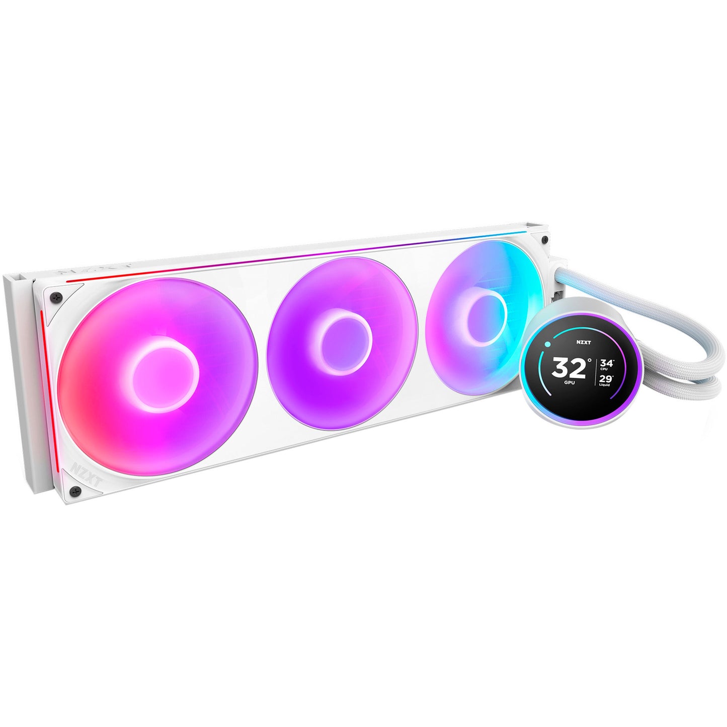 NZXT kraken elite 420 rgb waterkoeling (wit)