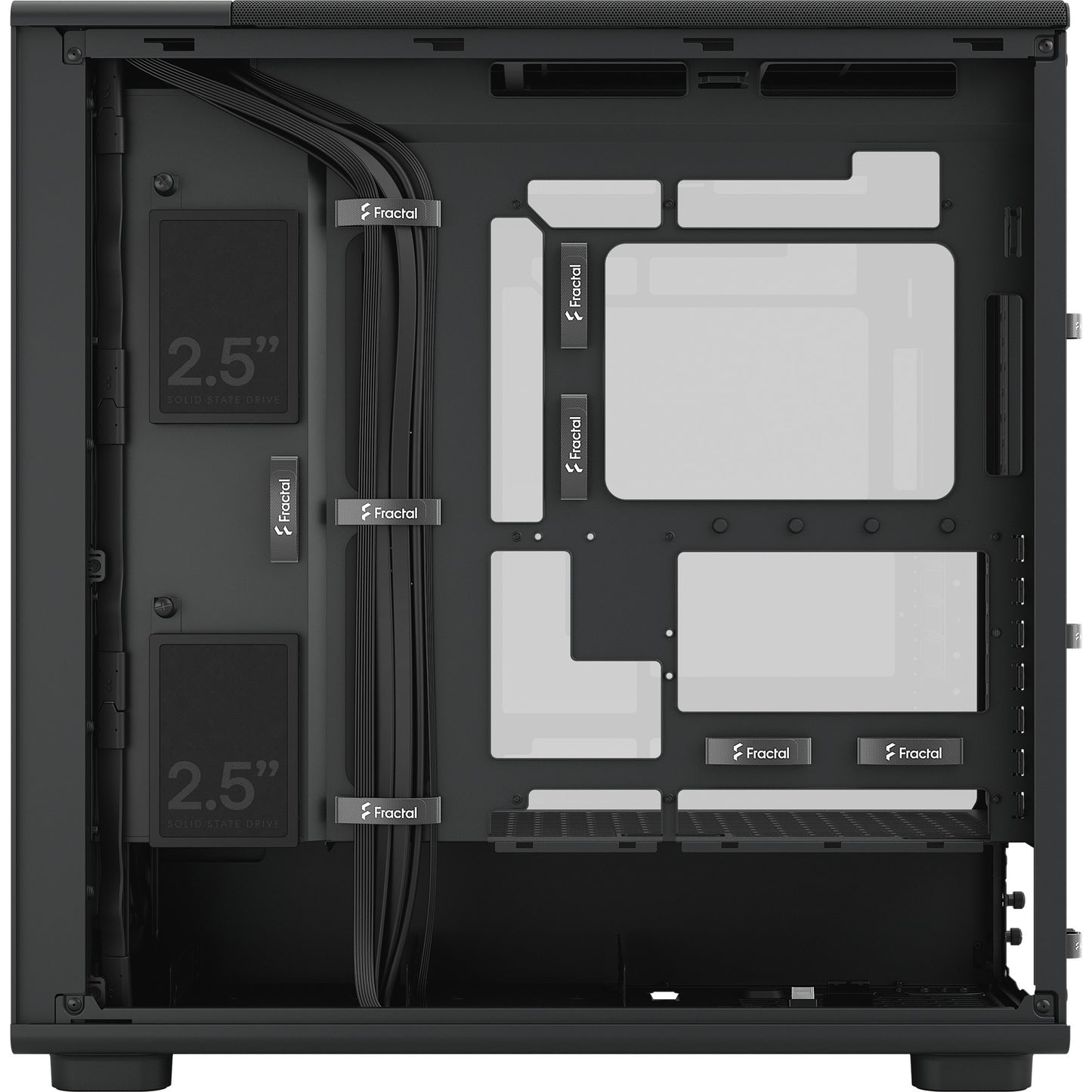 Fractal Design epoch xl tg rgb midi tower behuizing (zwart | 2x usb-a | 1x usb-c | rgb | tempered glass)