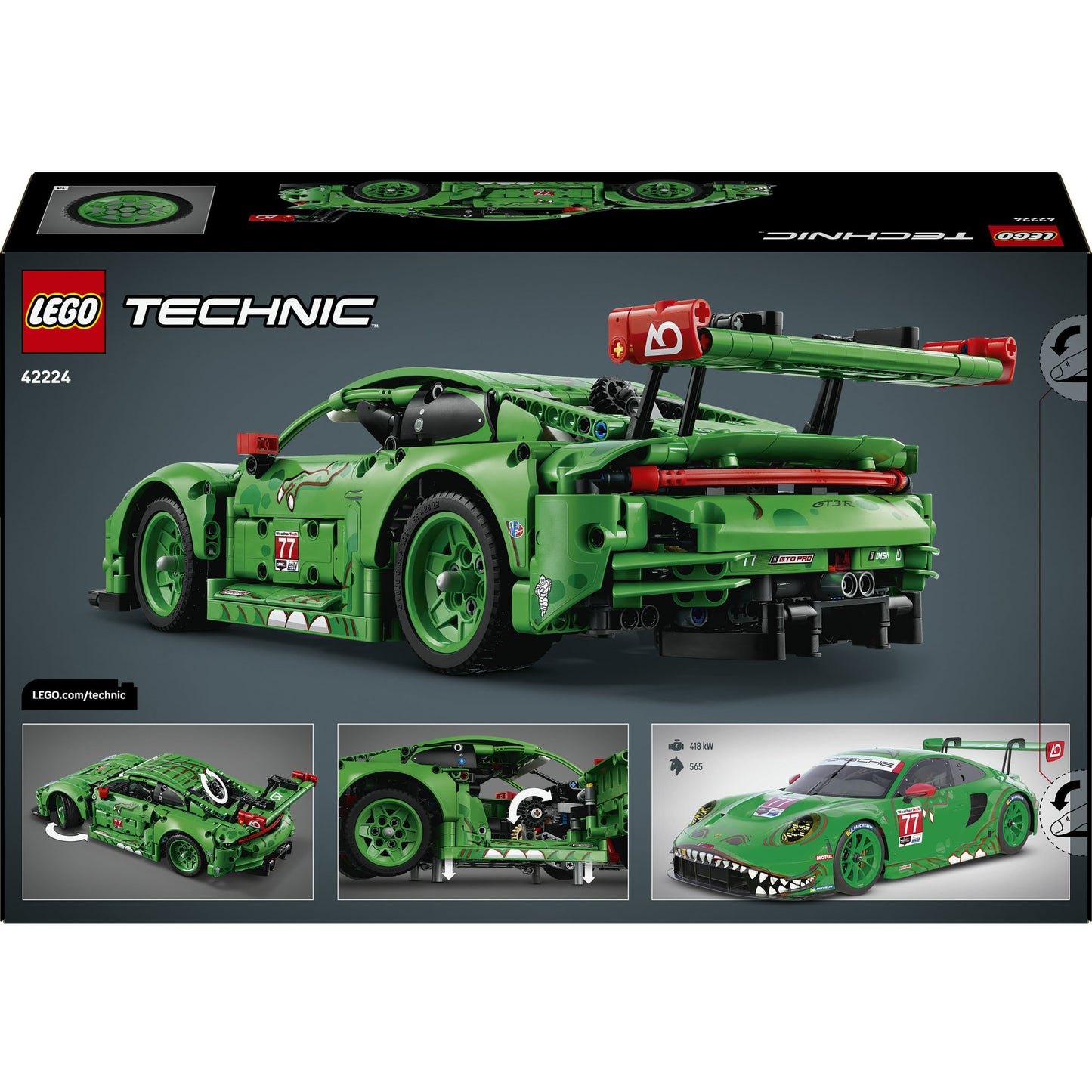 LEGO technic 42224 porsche 911 gt3 r rexy ao racing auto