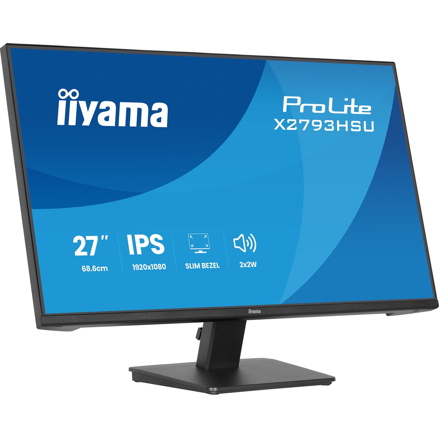 Iiyama prolite x2793hsu-b1 27 monitor (zwart (mat), 120 hz, hdmi, displayport, usb, audio)