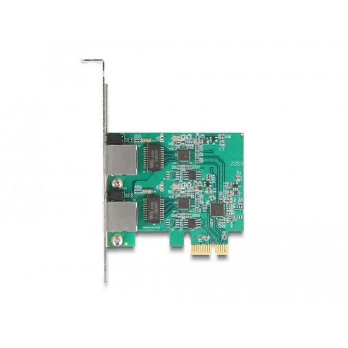 DeLOCK pci express x1 card to 2 x rj45 2.5 gigabit lan rtl8125 netwerkadapter