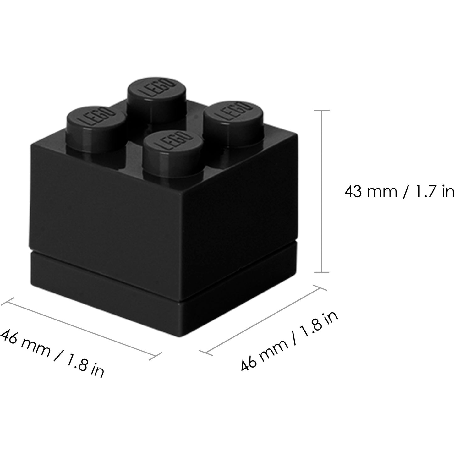 Room Copenhagen lego mini box lunchbox 4 (zwart)
