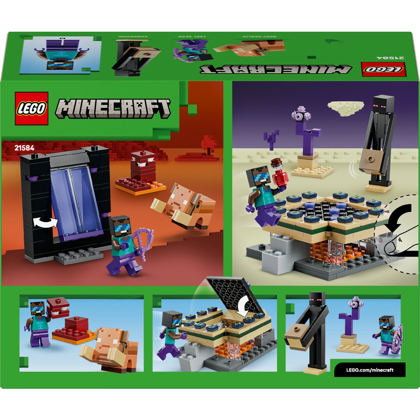 LEGO minecraft - reis naar de nether en het end-portaal constructiespeelgoed (21584)