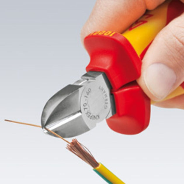 KNIPEX zijsnijtang 70 06 140 kniptang (geel, vde-getest)