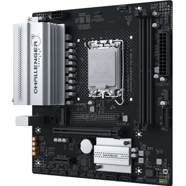 MAXSUN ms-challenger h810m-k wifi socket 1851 moederbord (zwart, gb-lan, wlan, bt, sound, µatx)
