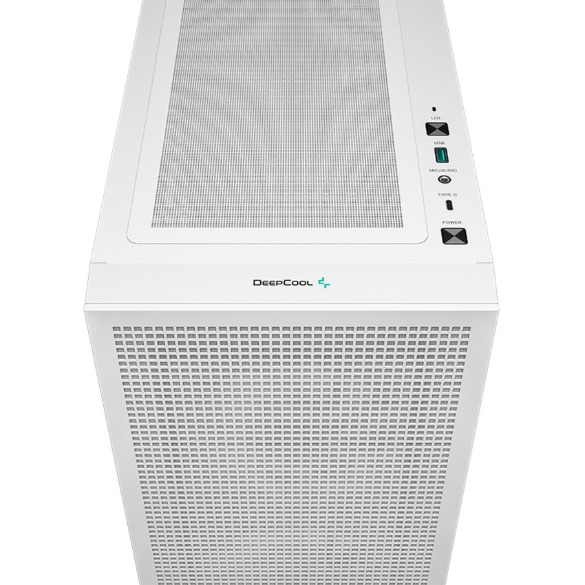DeepCool ch360 mini tower behuizing (wit | 1x usb-a | 1x usb-c | rgb | window)