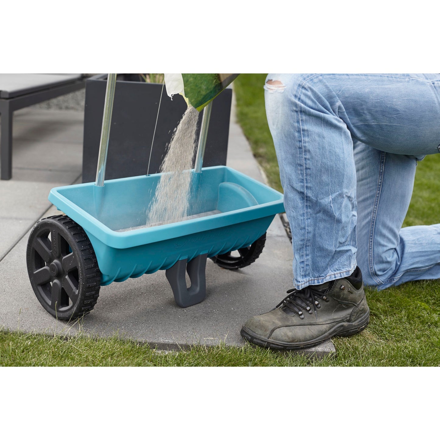 GARDENA strooiwagen l strooiapparatuur (turquoise zwart, 432-20)
