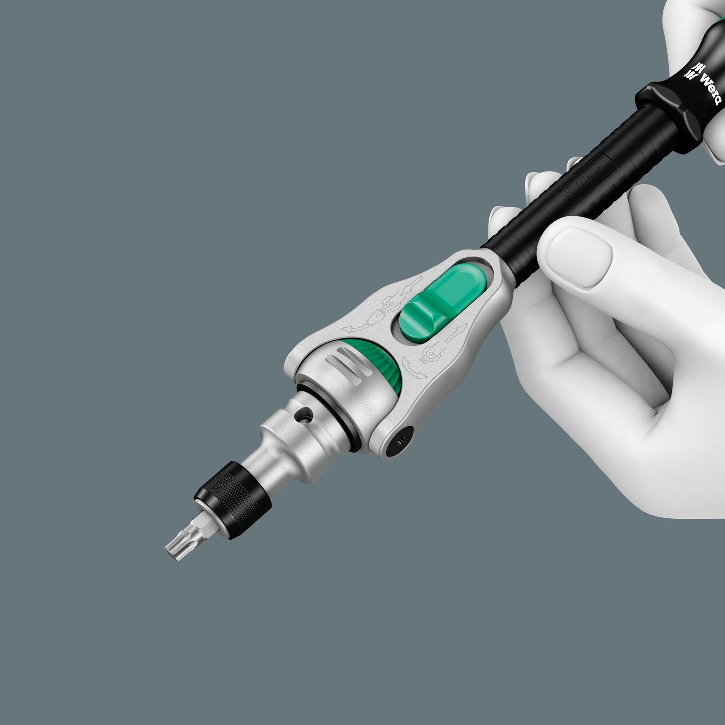 Wera 8100 sa 4 zyklop speed ratelset, 1 4 gereedschapsset (zwart groen, 41-delig, speedratel met draaibare kop)