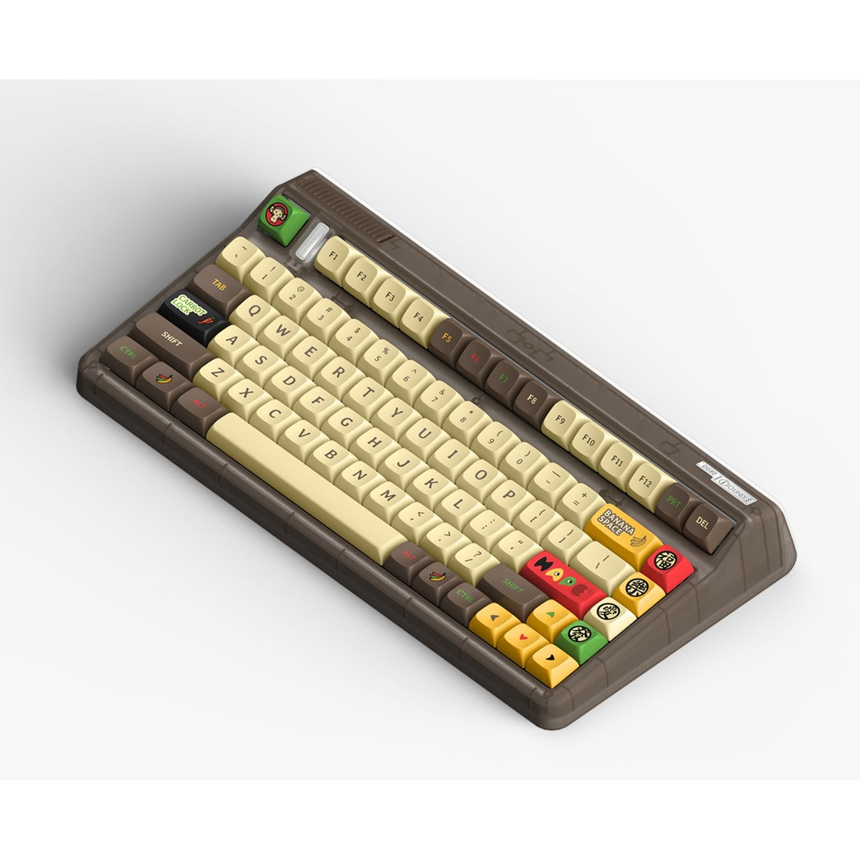 Iqunix OG80 Happy Ape Wireless Mechanical Keyboard (Zwart, US lay-out (QWERTY), IQUNIX Moonstone, 80% (TKL), RGB leds, Hot-swappable, PBT, 2.4GHz | Bluetooth 5.1 | USB-C)