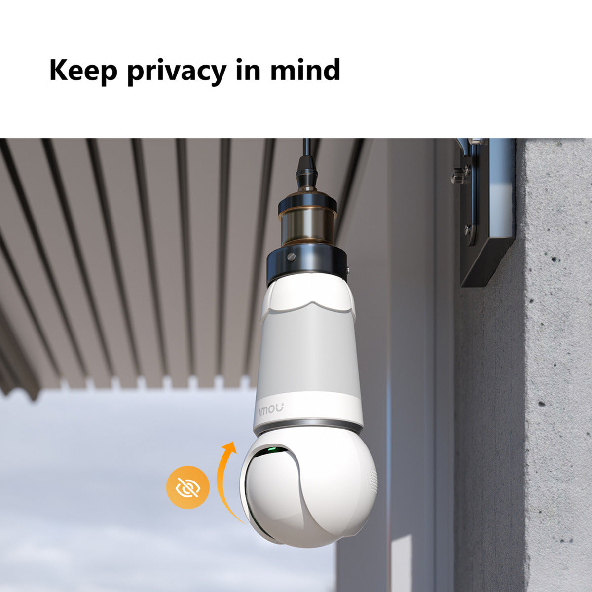 Imou Bulb Cam 2K beveiligingscamera (Wit, E26 E27 universele schroeffitting)