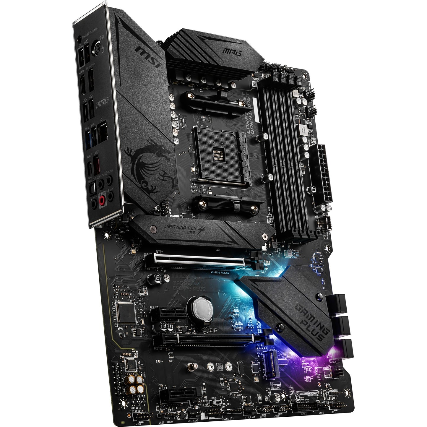 MSI mpg b550 gaming plus socket am4 moederbord (zwart, raid, gb-lan, sound, atx)