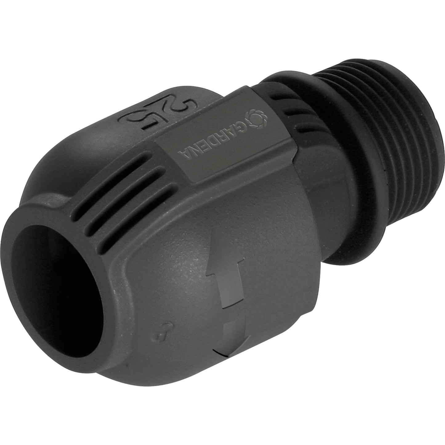 GARDENA verbindingsstuk 25 mm x 1 buitendraad (zwart grijs, 2763-20)