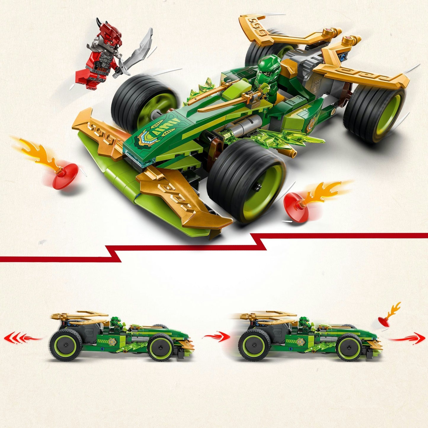 LEGO ninjago 71828 lloyds pull-back racewagen