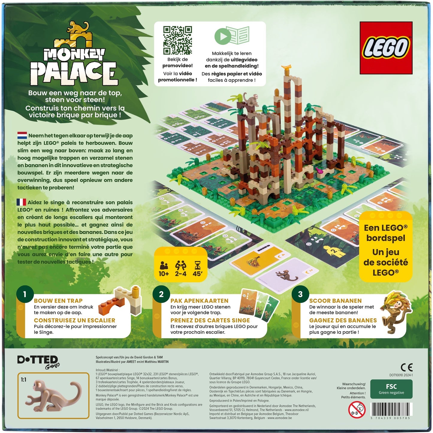 Asmodee Lego monkey palace - nederlandstalig bordspel - familiespel