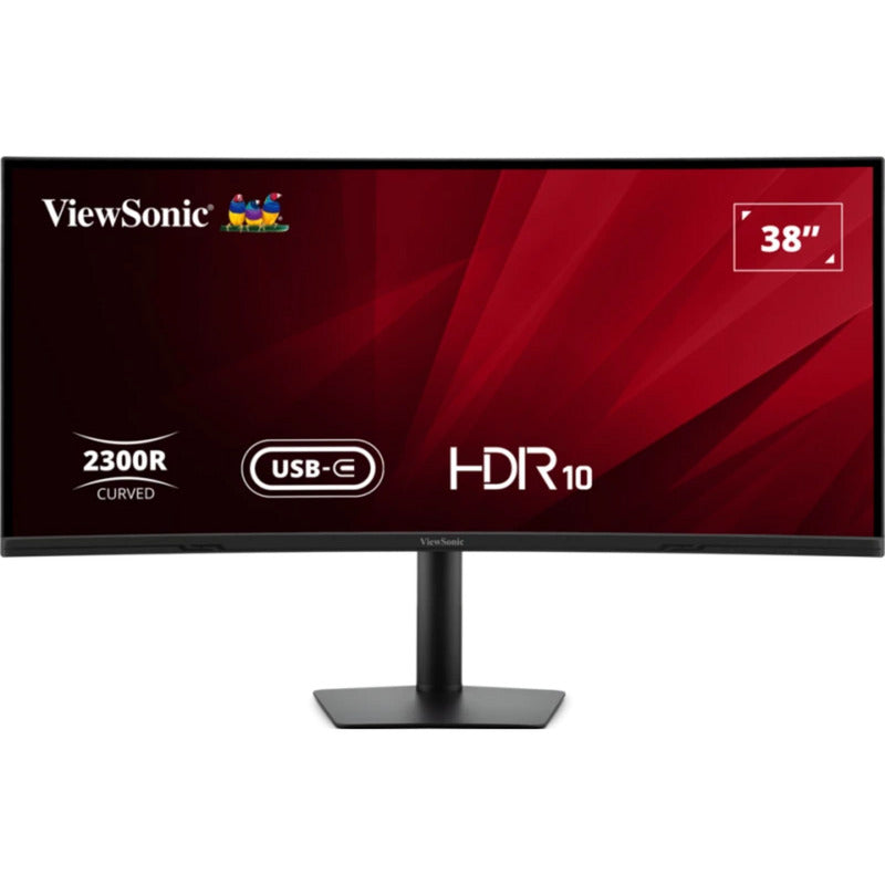 ViewSonic va3820c uwqhd+ 21:9 curved monitor met usb-c hub 38 ultrawide (zwart, 2x hdmi, 1x displayport, usb-c, usb-b )