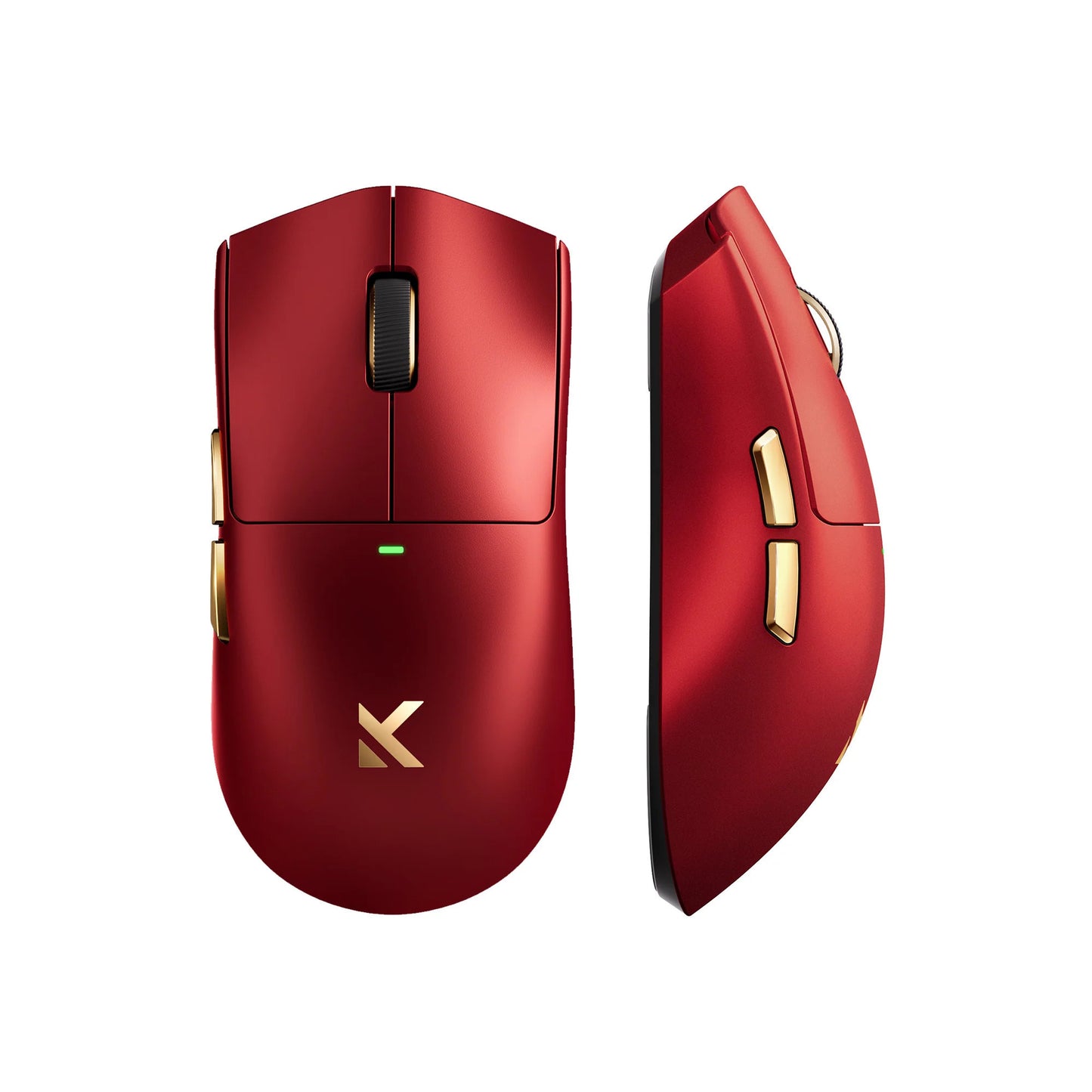 MCHOSE K7 Ultra Lightweight Wireless Gaming Mouse (Rood goud, RGB, USB 2.4 GHz, 42.000 DPI)