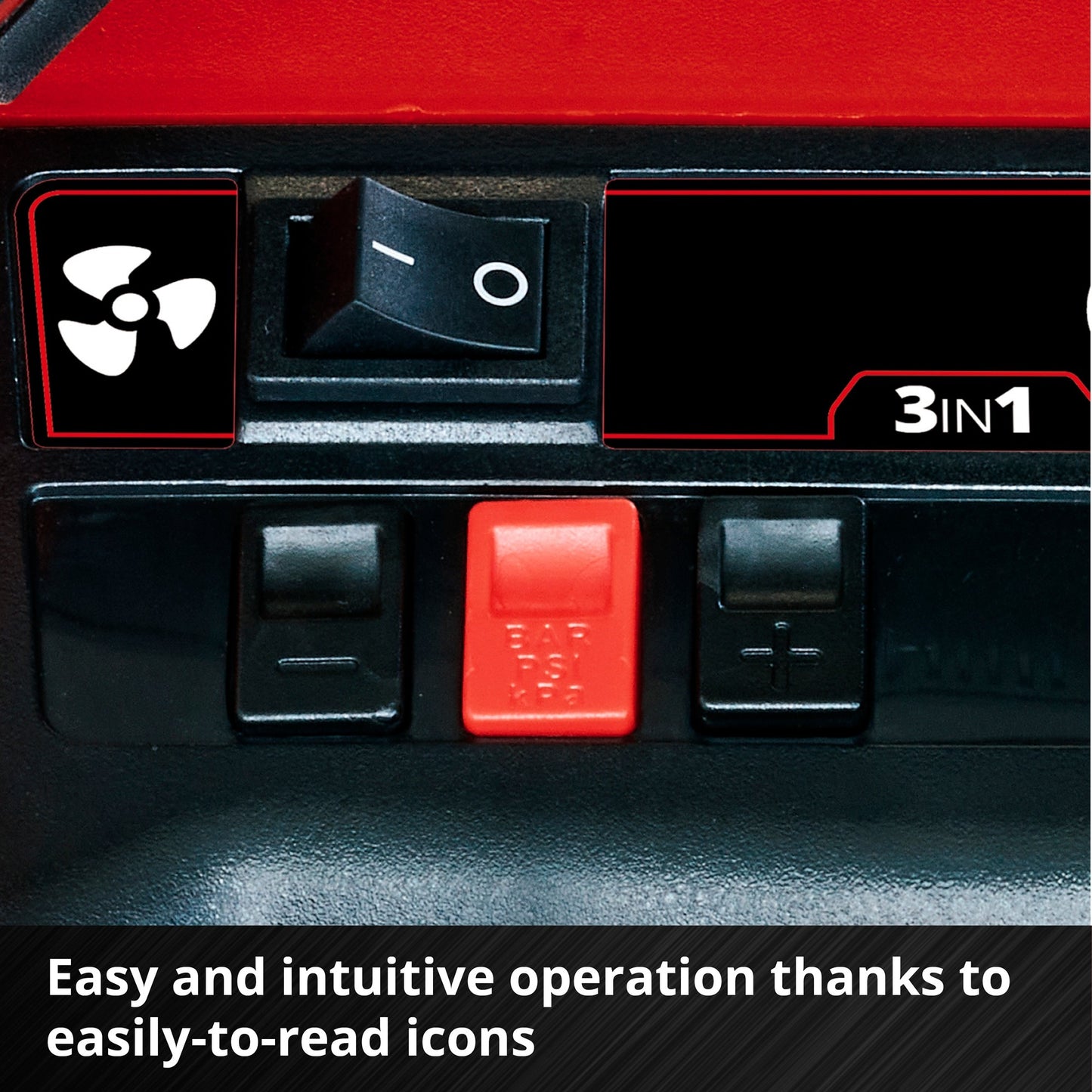 EINHELL accu compressor pressito 18 21 (rood zwart, accu en lader niet inbegrepen)