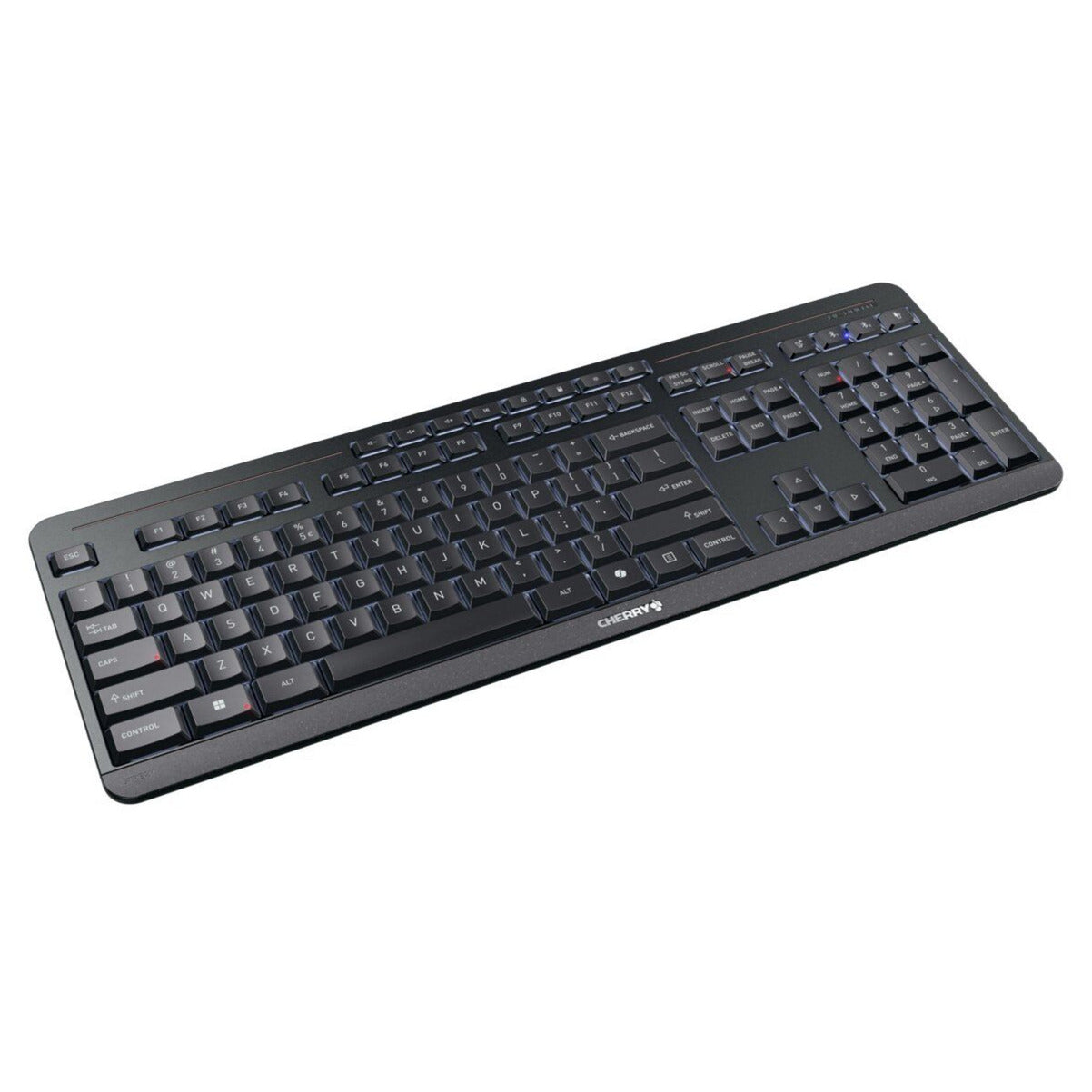 CHERRY stream desktop ultimate draadloze desktopset (zwart, us lay-out (qwerty), sx-schaartechnologie, 100%, 4000 dpi, white leds, abs, 2.4 ghz bluetooth usb)