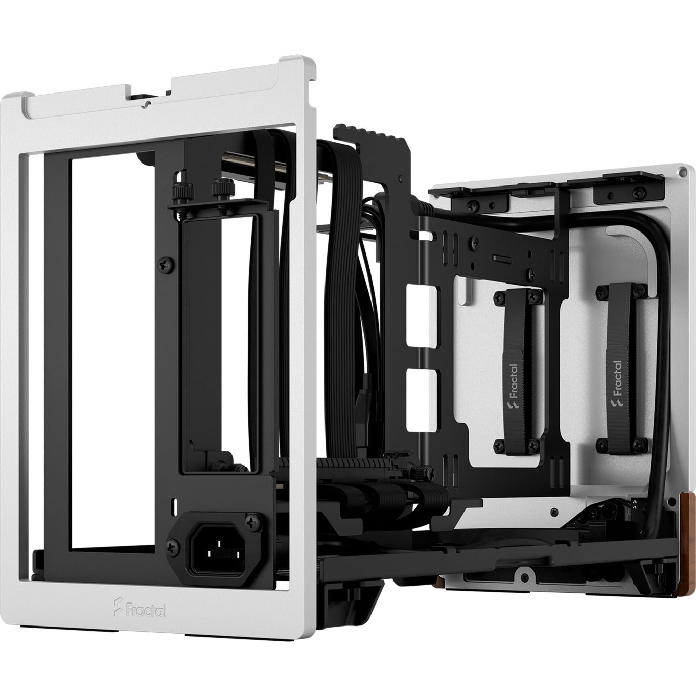 Fractal Design terra mini tower behuizing (zilver houtkleur | 1x usb-a | 1x usb-c)