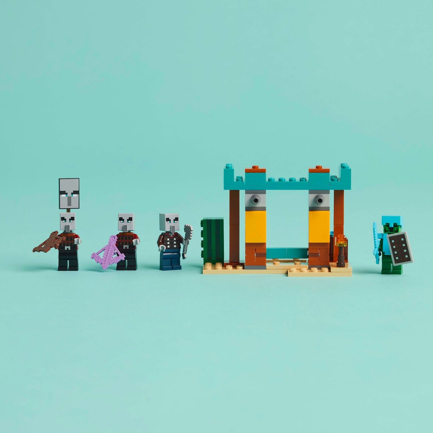 LEGO minecraft 21267 de illagers in de woestijn