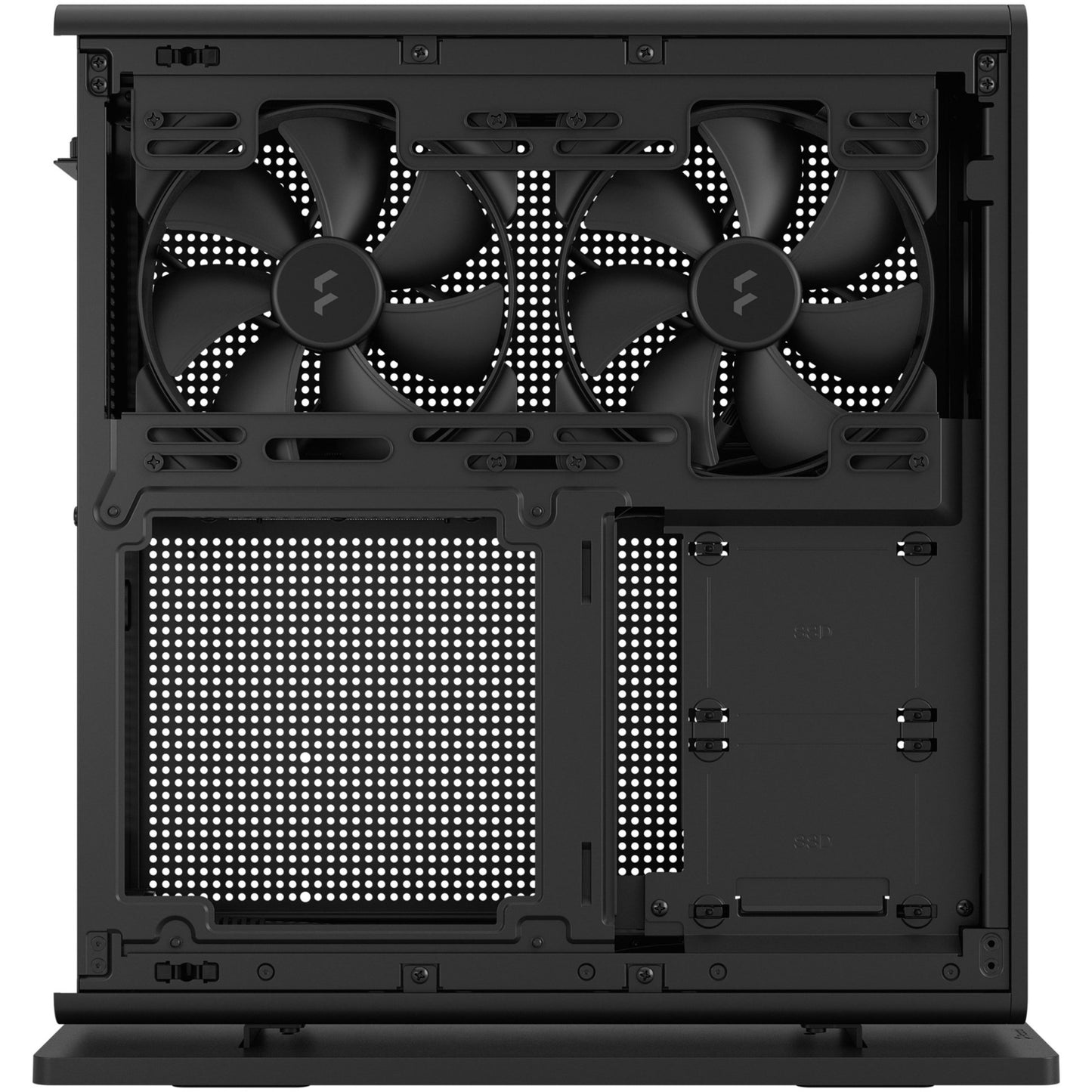 Fractal Design ridge black mini tower behuizing (zwart | 2x usb-a | 1x usb-c)