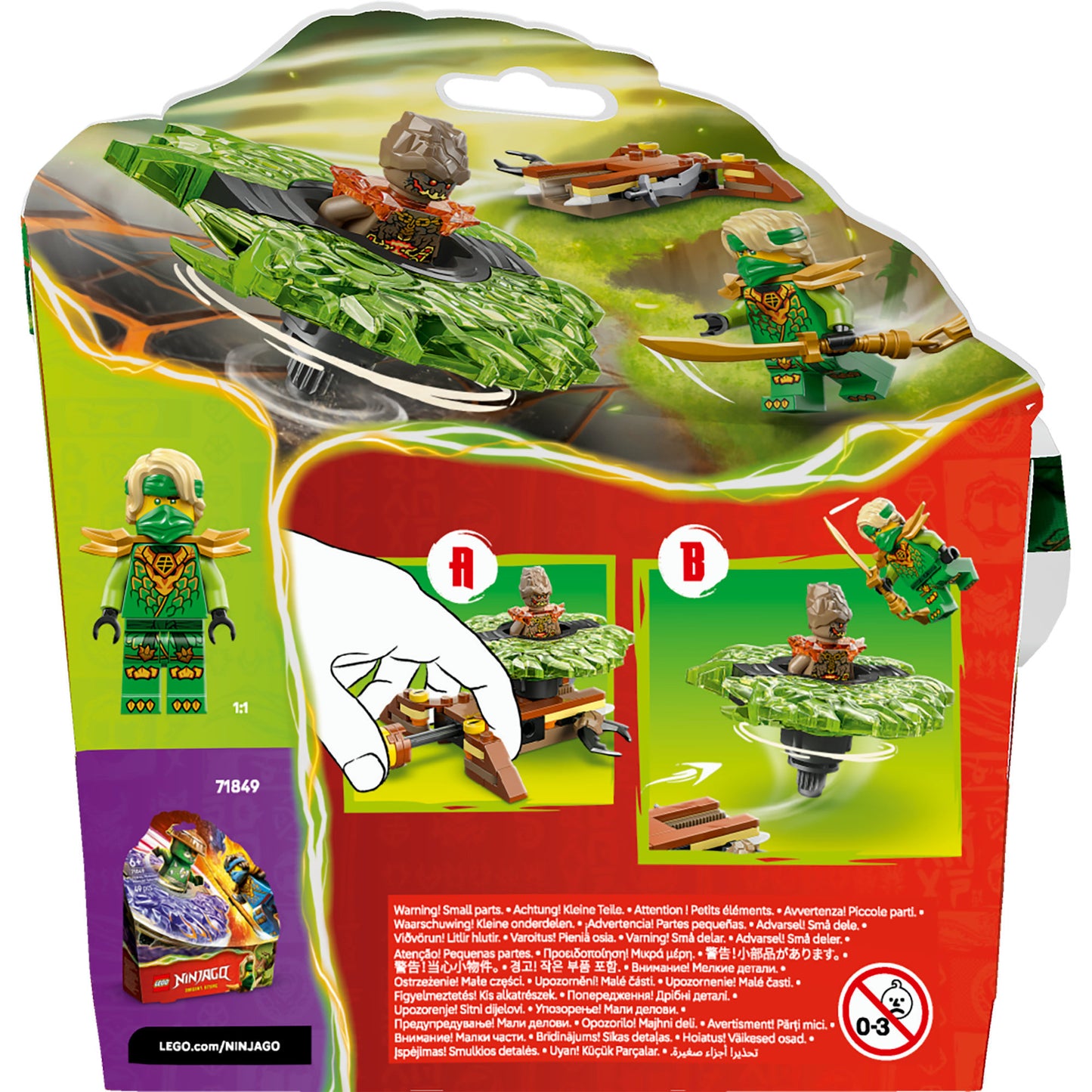 LEGO ninjago 71850 lloyd vs. elementaire monsterspinner