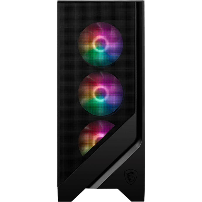 MSI mag forge 120a airflow midi tower behuizing (zwart | 2x usb-a | rgb | tempered glass)