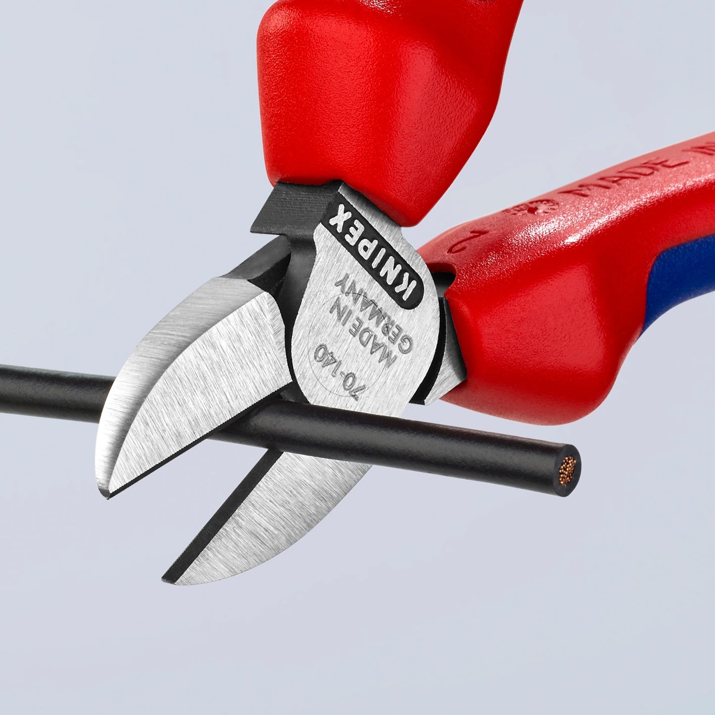 KNIPEX zijsnijtang 70 02 140 kniptang (rood blauw)