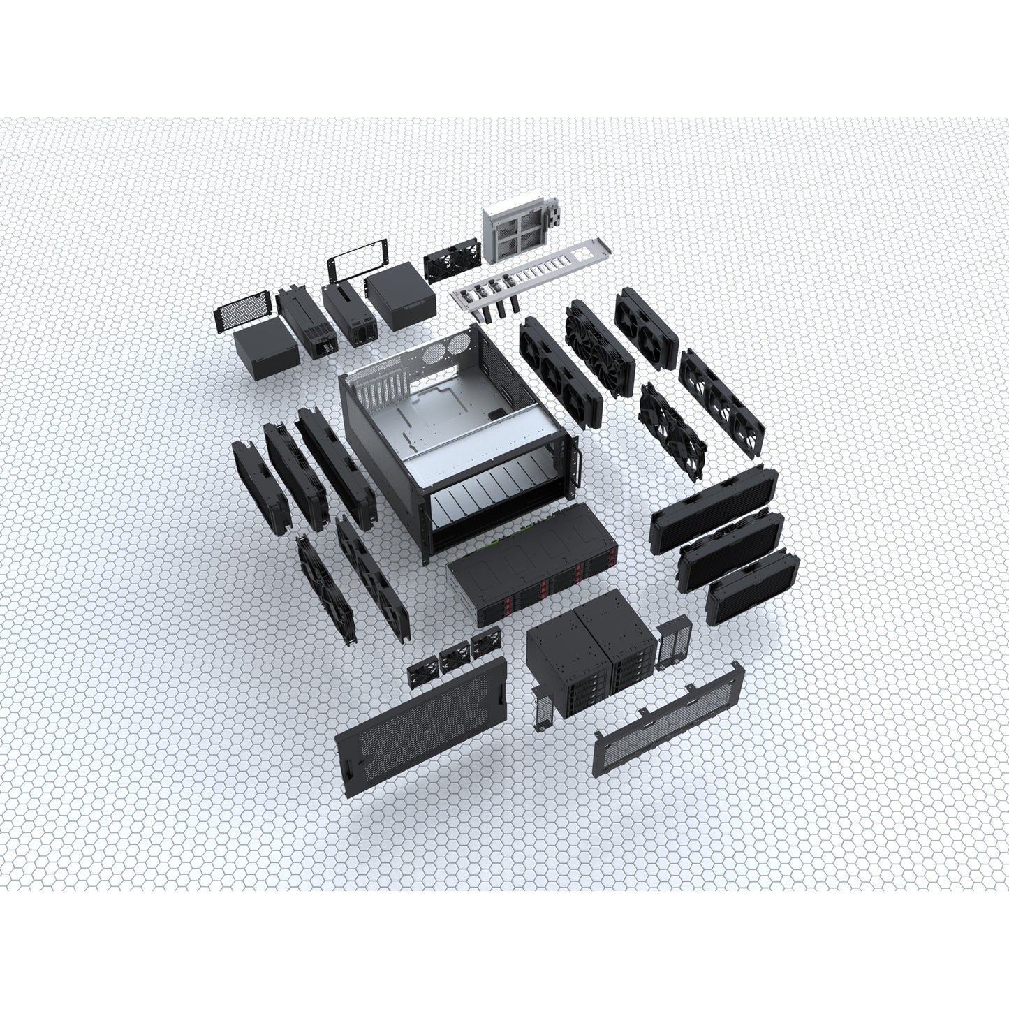 SilverStone rm61-312, rack, serverbehuizing (zwart | 6u)