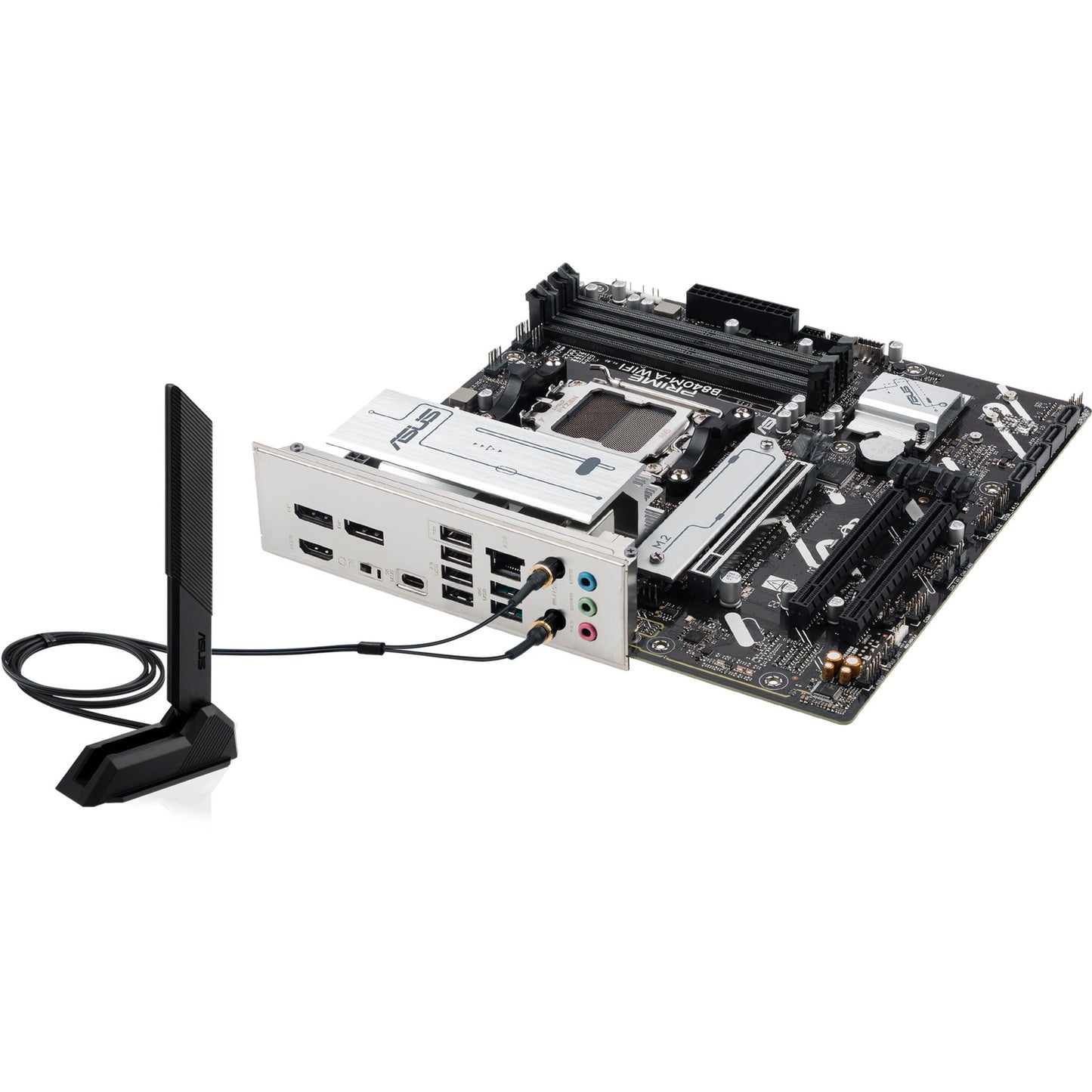 ASUS prime b840m-a wifi socket am5 moederbord (2.5 gbe-lan, wi-fi 6e, bt, sound, µatx)