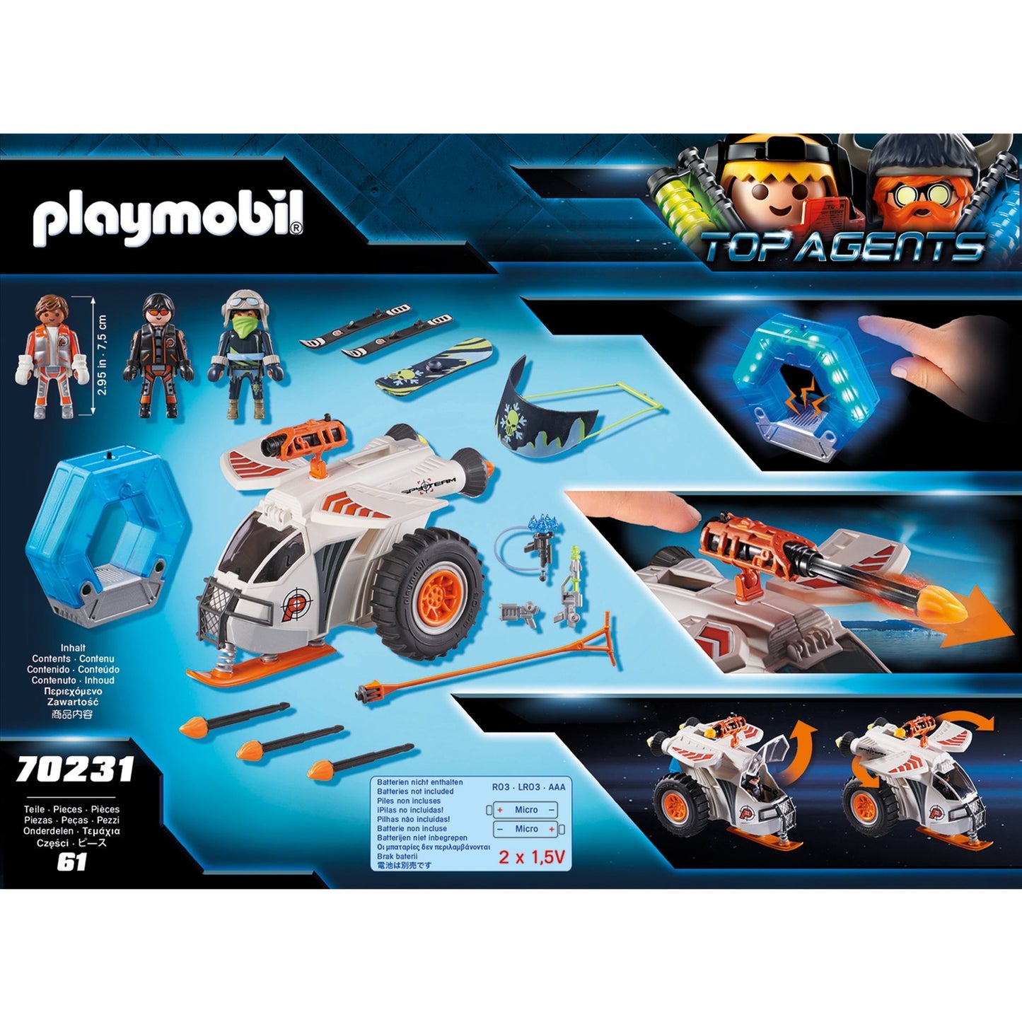 PLAYMOBIL top agents - spy team sneeuwmobiel constructiespeelgoed (70231)