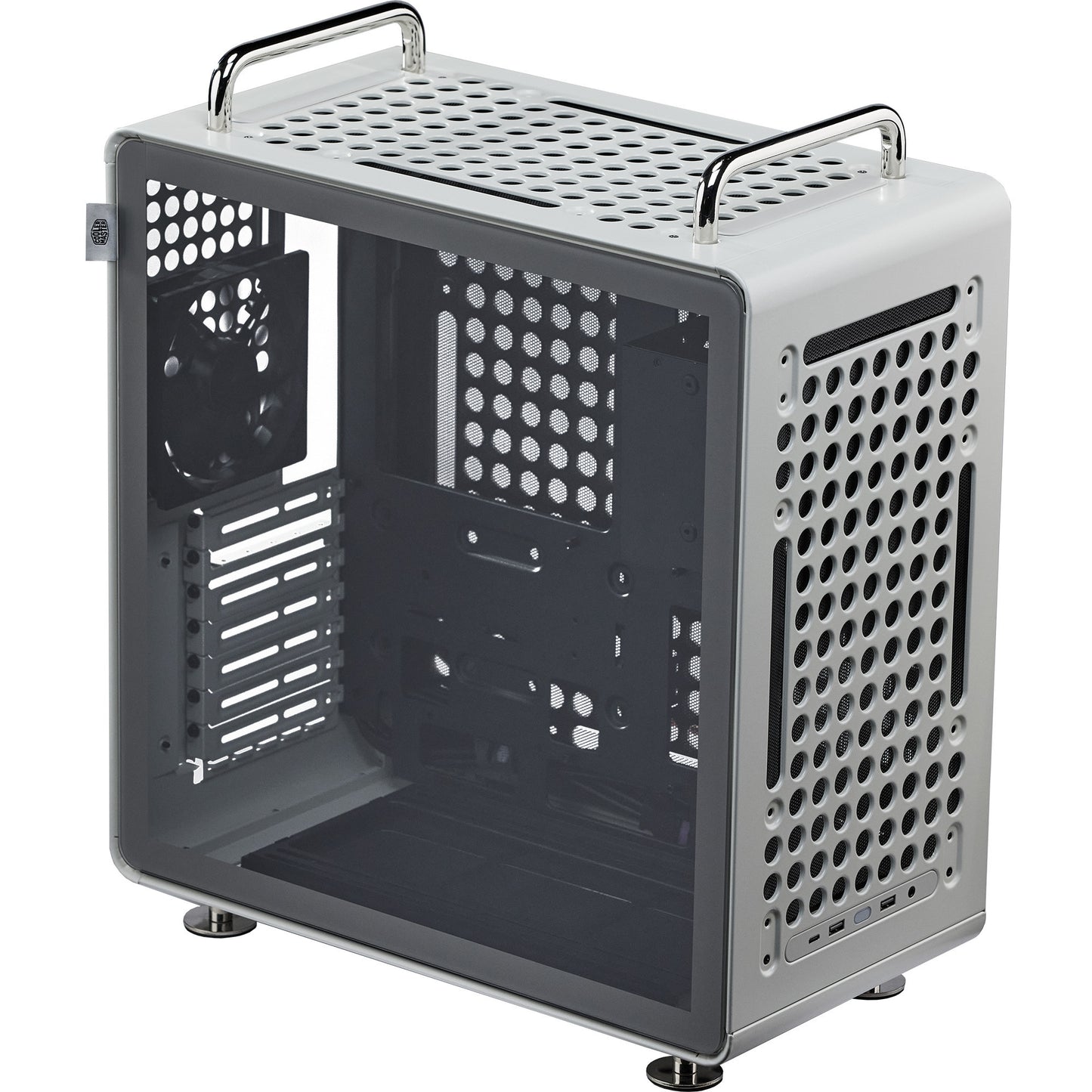Cooler Master qube 540 moonstone midi tower behuizing (grijs | 2x usb-a | 1x usb-c | tempered glass)