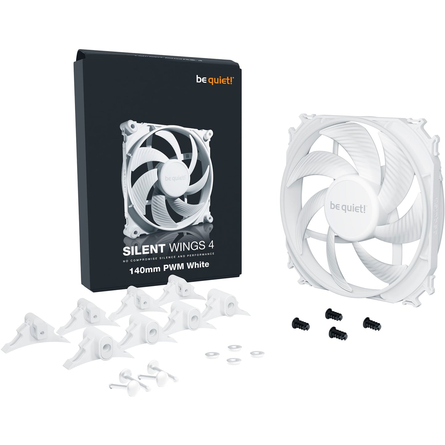 Be Quiet! silent wings 4 pwm case fan (wit, 140 x 140 x 25 mm)