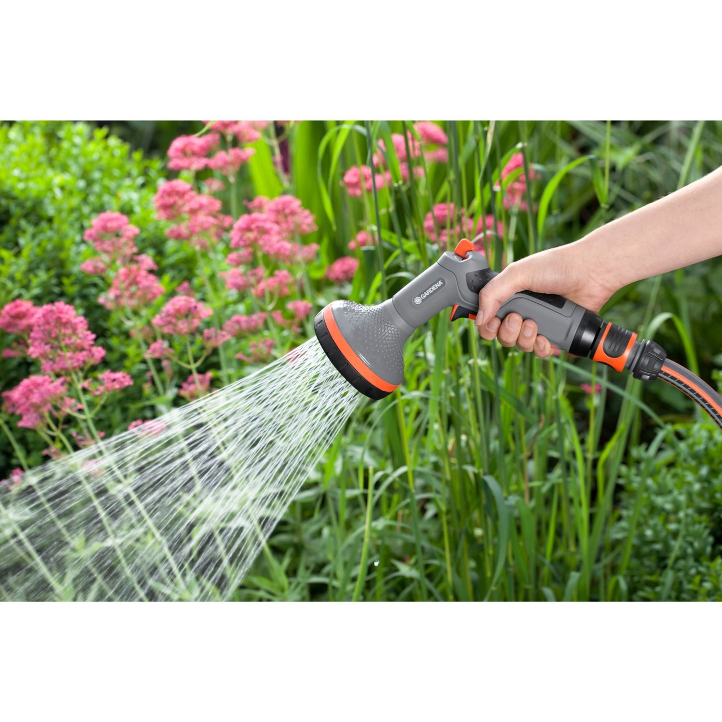 GARDENA comfort broes voor bloembedden (grijs oranje, 18319-20)