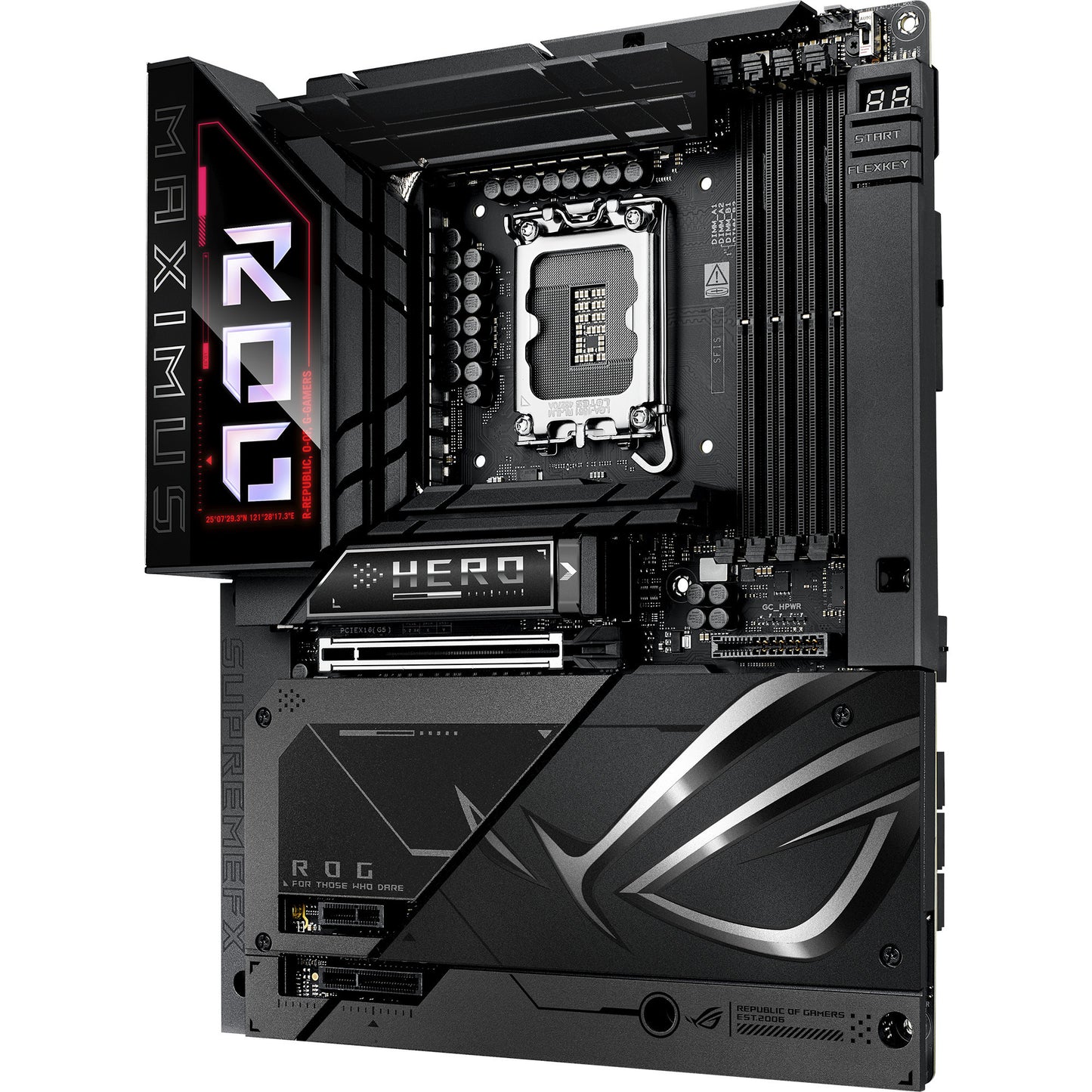 ASUS rog maximus z890 hero btf socket 1851 moederbord (zwart, raid, 5 gb-lan, wi-fi 7, bt, sound, atx)
