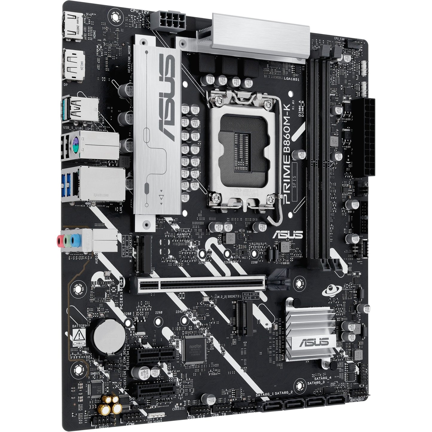 ASUS prime b860m-k socket 1851 moederbord (2.5 gb-lan, sound, µatx)